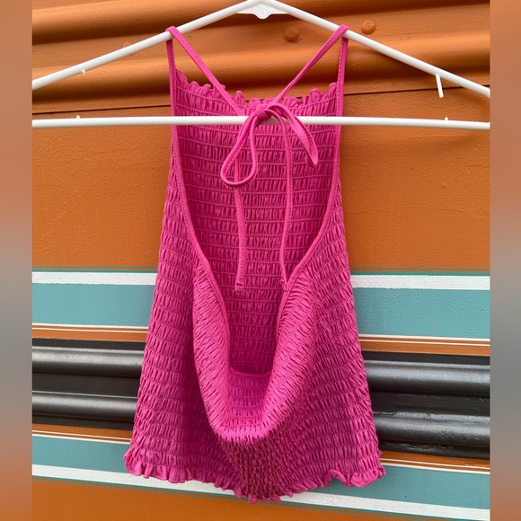 *NWT* Ultra Flirt Pink Scrunch Halter Top - Picture 3 of 5